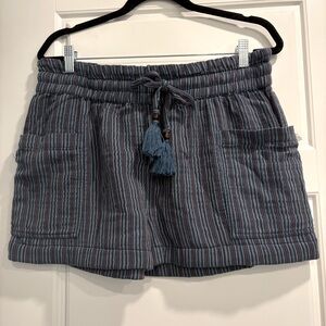 Sundance Zesto Blue Shorts Womens Medium Cotton Soft Coastal Casual Summer Beach